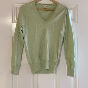 Green j crew light sweater